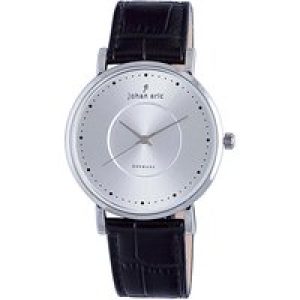Johan Eric Mens Black Leather Watch – One Size