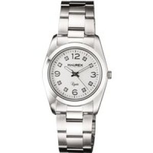 Haurex Italy : Womens Narciso White Watch – Silver Stainless Steel – One Size
