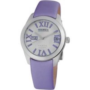 Haurex Italy : Womens Magister L silver Watch – Lilac Satin – One Size