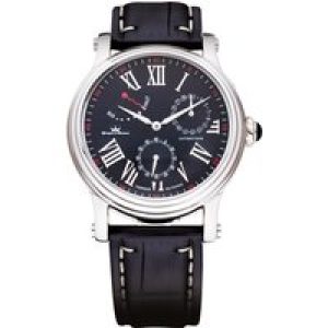 Yonger Mens Black Dial Silver Case Watch Crocodile – One Size
