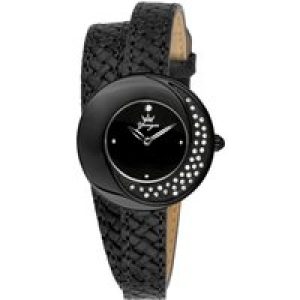 Yonger & Bresson Womens and Bresson: Black Watch with White Dial Leather – One Size