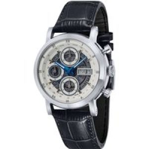 Thomas Earnshaw Swiss Automatic Chronograph Gentleman White Mens Watch ES-0033-01 – Black & Silver – One Size