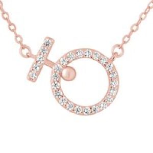 Lova – Lola Van Der Keen Womens Necklace – Like a Star Collection – Pink Sterling Silver – One Size