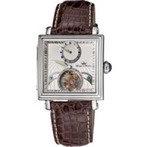Yonger Mens Brown Leather Band Watch Crocodile – One Size