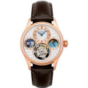 Thomas Earnshaw Mens Celestial Huggins Mechanical Watch – White Leather – One Size