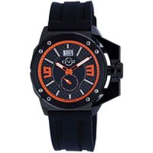 Gv2 Grande Mens swiss Quartz Black Dial Rubber Watch – One Size