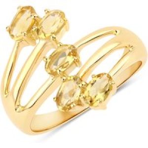 Rafaela Donata Womens Khushi Feminine Sterling Silver Ring – Gold – Measurement N