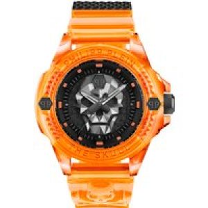 Philipp Plein The $kull Scuba Duba Edition Mens Orange Watch PWWAA0824 – One Size
