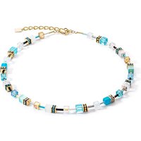 Coeur De Lion GeoCUBE® Yellow Plated Turquoise Beaded Necklace 2838/10-0616 - Image 2