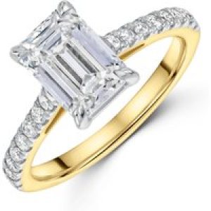 18ct Yellow Gold Emerald Lower 2.25ct Lab Grown Diamond Solitaire