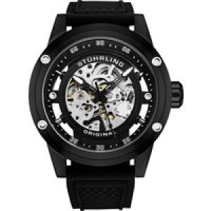 Stührling Mens Grandiose 4034 Automatic 50mm Skeleton – Black – One Size