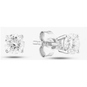 18ct White Gold 0.25ct Brilliant Cut Diamond Solitaire Stud Earrings THE2534-25 18KTWG (G/H-I1)(WG)