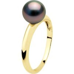 Ateliers Saint Germain Womens Ring Real Cultured Tahiti Pearl Round 7,5-8 mm – Yellow Gold – Size T 1/2