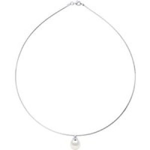 Ateliers Saint Germain Womens Necklace Semi Rigid Real Cultured Freshwater Pearl Pear 10-11 mm – White Silver – One Size