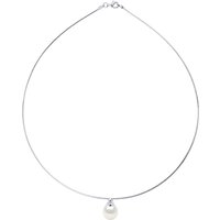 Ateliers Saint Germain Womens Necklace Semi Rigid Real Cultured Freshwater Pearl Pear 10-11 mm - White Silver - One Size - Image 2