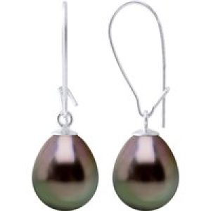 Ateliers Saint Germain Womens Earrings Real Cultured Tahiti Pearls Pear 9-10 mm – White White Gold – One Size