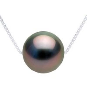 Ateliers Saint Germain Womens Necklace Real Cultured Tahiti Pearl PASSING THROUGH Round 10-11 mm – White White Gold – One Size