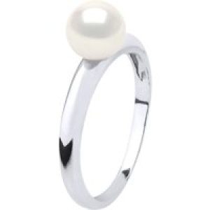 Ateliers Saint Germain Womens Ring – White Gold – Real Cultured Freshwater Pearl Round 6-7 mm – Size K