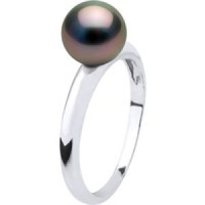 Ateliers Saint Germain Womens Ring Real Cultured Tahiti Pearl Round 7,5-8 mm – White Gold – Size I