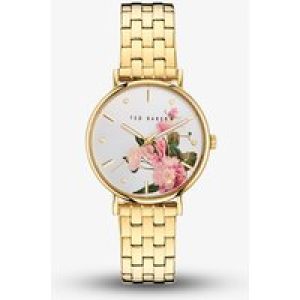 Ted Baker White Printed Dial & Gold Watch BKPPHF3099I