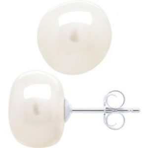 Ateliers Saint Germain Womens Earrings White Gold – Real Cultured Freshwater Pearls Baroque 10-11 mm – One Size