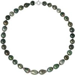 Ateliers Saint Germain Womens Necklace Real Cultured Tahiti Pearls Circled 9-10 mm – Black White Gold – One Size