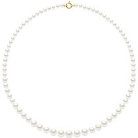 Ateliers Saint Germain Womens Necklace Row Princess falling - Real Cultured Freshwater Pearls Round from 12 to 6 mm - White Gold - One Size - Image 2