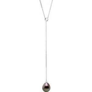 Ateliers Saint Germain Womens Necklace LASSO- Real Cultured Pearl Pear 8-9 mm – White White Gold – One Size
