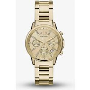 Armani Exchange Lady Banks Gold Plated Chronograph Watch AX4327