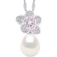 Ateliers Saint Germain Womens Necklace - Real Cultured Freshwater Pearl Pear 9-10 mm - White Silver - One Size - Image 2