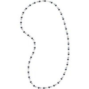 Ateliers Saint Germain Womens Long Necklace Real Cultured Freshwater Pearls Baroque 6-7 mm – White/Grey – One Size