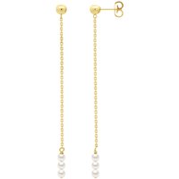 Ateliers Saint Germain Womens Earrings Trio - 3 Real Cultured Freshwater Pearls Round 4-5 mm - White Gold - One Size - Image 2