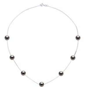 Ateliers Saint Germain Womens Necklace Real 7 Cultured Tahiti Pearls PASSING THROUGH Round 7-8 mm – White White Gold – One Size