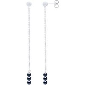 Ateliers Saint Germain Womens Earrings Trio – 3 Real Cultured Freshwater Pearls Round 4-5 mm – Silver White Gold – One Size