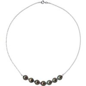 Ateliers Saint Germain Womens Necklaces 7 Real Cultured Tahiti Pearls PASSING THROUGH Circled 8-9 mm – White White Gold – One Size