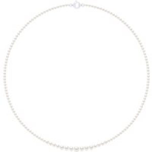 Ateliers Saint Germain Womens Necklace Chute – Real Cultured Freshwater Pearls Round from 6 to 3 mm – White White Gold – One Size