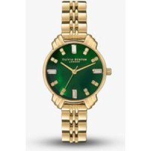 Olivia Burton Ladies Emerald & Gold Watch OB16DC02