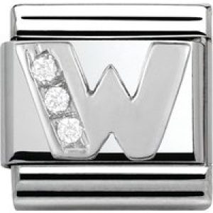 Nomination Silver Cubic Zirconia Letter Appeal – W