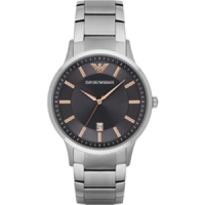 Armani Mens AR2514 Watch – Silver – One Size