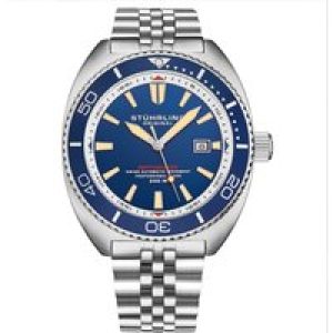 Stührling Mens Automatic Depthmaster 1008 Diver – Blue – One Size