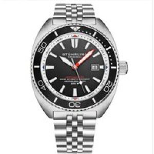 Stührling Mens Automatic Depthmaster 1008 Diver – Black – One Size