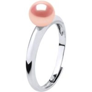 Diadema Womens Rush Ring Adjustable Freshwater Pearl Round 6-7 mm Rose 925 – Pink Silver – One Size
