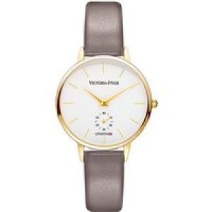 Victoria Hyde London Luxury WoMens Watch with Second Hand Design – Grey/Brown Stainless Steel – One Size