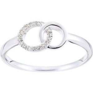 Diamant L’Eternel Womens 9ct White Gold Ring With 0.05ct Diamond – Size P