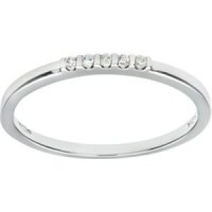 Diamant L’Eternel Womens Ladies 9ct White Gold 5pts Diamond Eternity Ring – Size M
