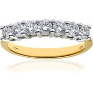 Diamant L’Eternel Womens Eternity Ring, 18ct Yellow Gold IJ/I Round Brilliant Certified Diamond 0.75ct Weight – Size P