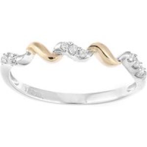 Diamant L’Eternel Womens 9ct Yellow & White Gold with 0.08ct Diamond Eternity Ring – Size P