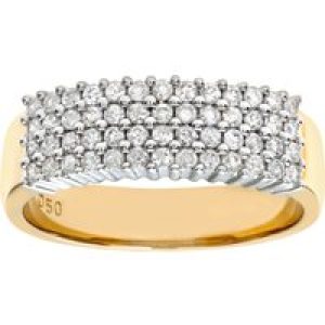 Diamant L’Eternel Womens 9ct Yellow Gold Ladies Diamond Ring – Size N (Rings)