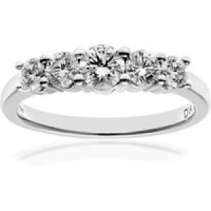 Diamant L’Eternel Womens Eternity Ring, 18ct White Gold IJ/I Round Brilliant Certified Diamond 0.75ct Weight – Size M