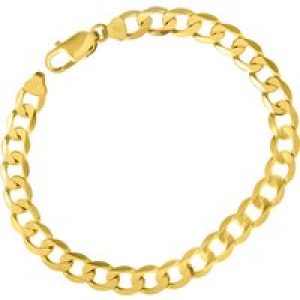 Diamant L’Eternel Unisex 9ct Yellow Gold 12.5g Curb Bracelet, 22cm/8.5″ Length, 7.3mm Width – One Size